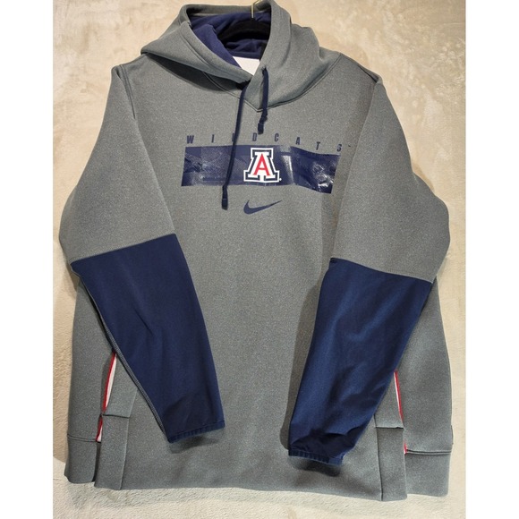 Nike Other - Nike Arizona Wildcats Hoodie XL Gray Navy Therma Fit NCAA Engineered Pullover